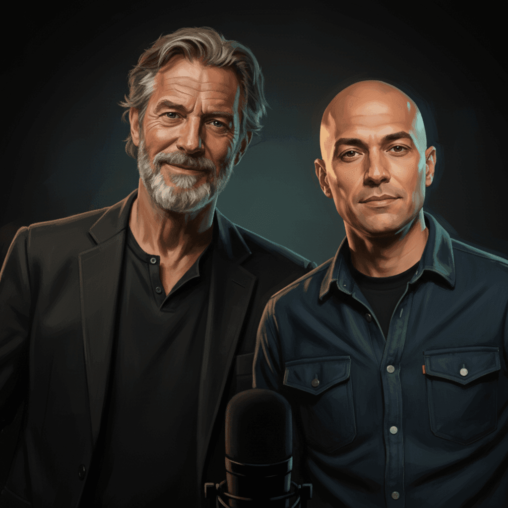Painted group portrait of the cast: RUTGER, FRITS
